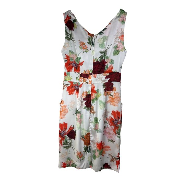 H&M Floral Print Sleeveless Cowl Neck Dress  Size 8 NWT - Picture 2 of 7